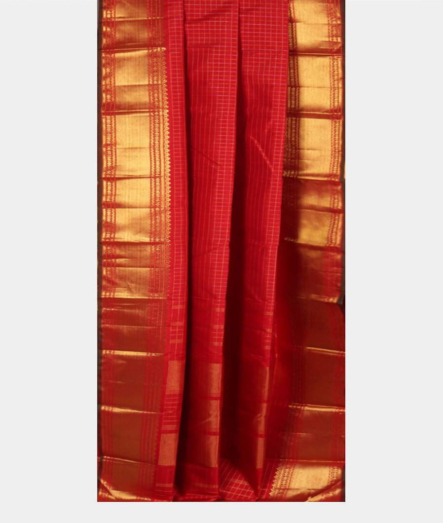 Red Handwoven Kanjivaram Silk Saree T3512932