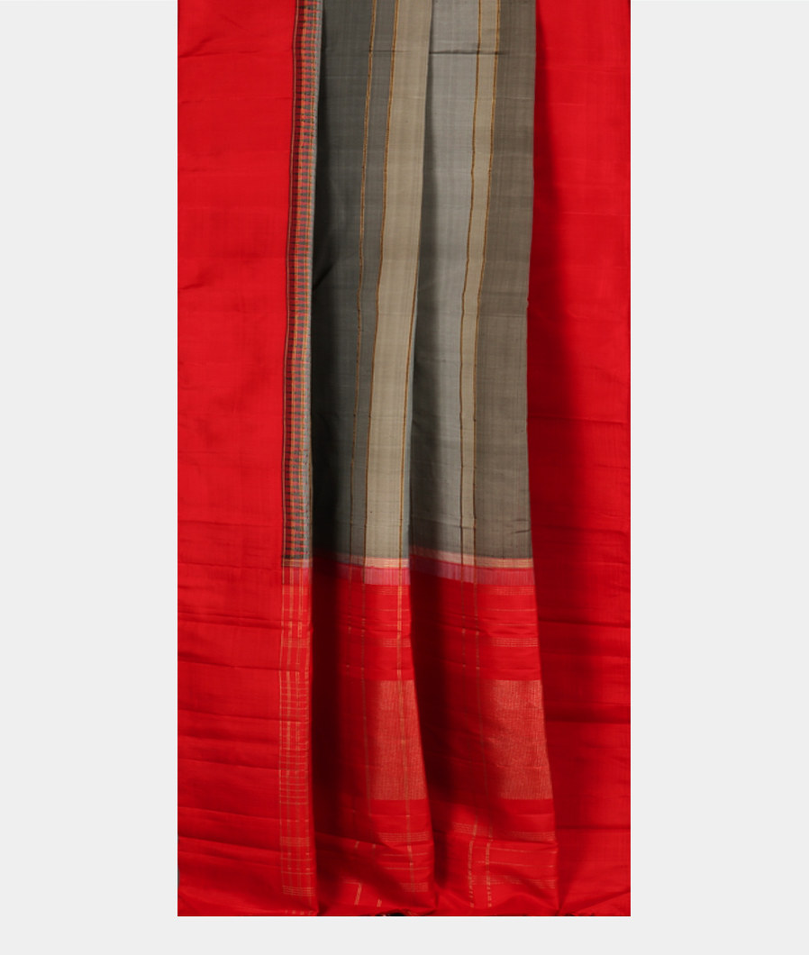 Grey Handwoven Kanjivaram Silk Saree T3347972