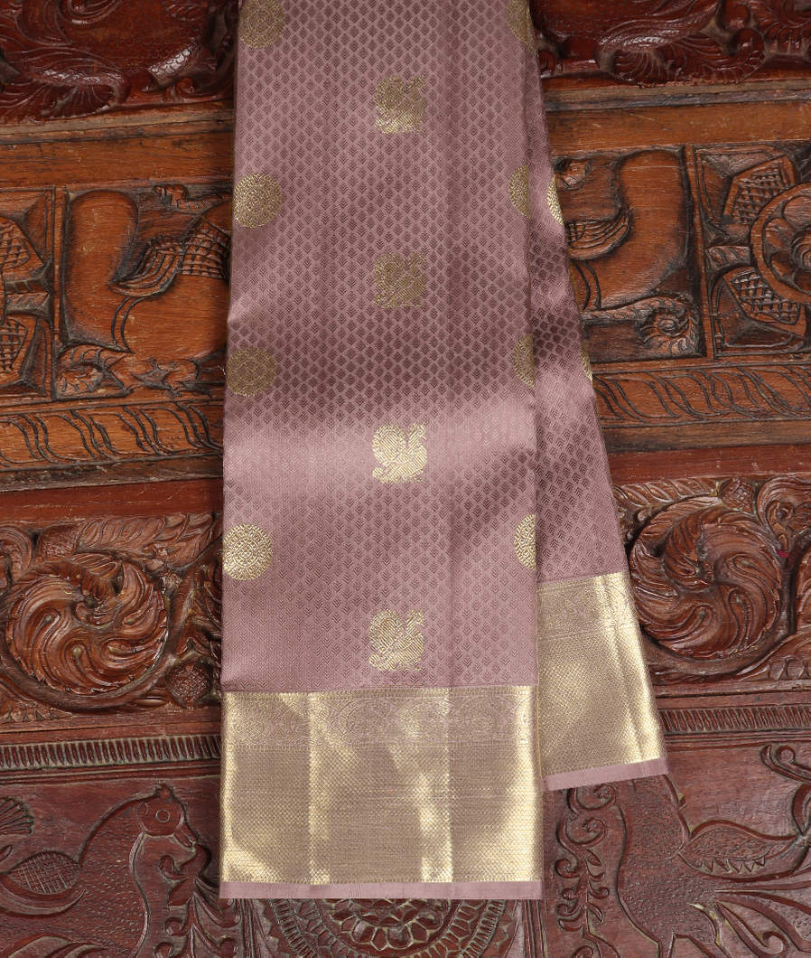 Lilac Purple Handwoven Kanjivaram Silk Saree T350854-image