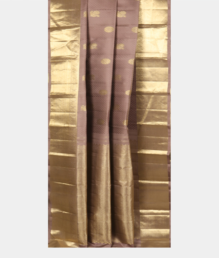 Lilac Purple Handwoven Kanjivaram Silk Saree T3508542