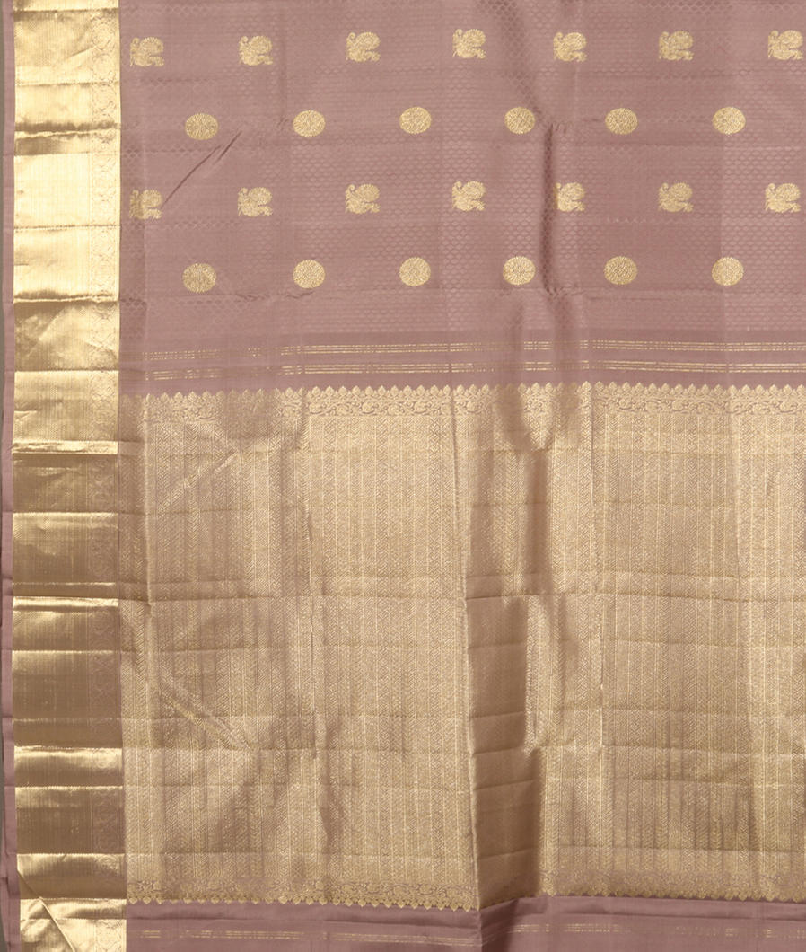 Lilac Purple Handwoven Kanjivaram Silk Saree T3508544