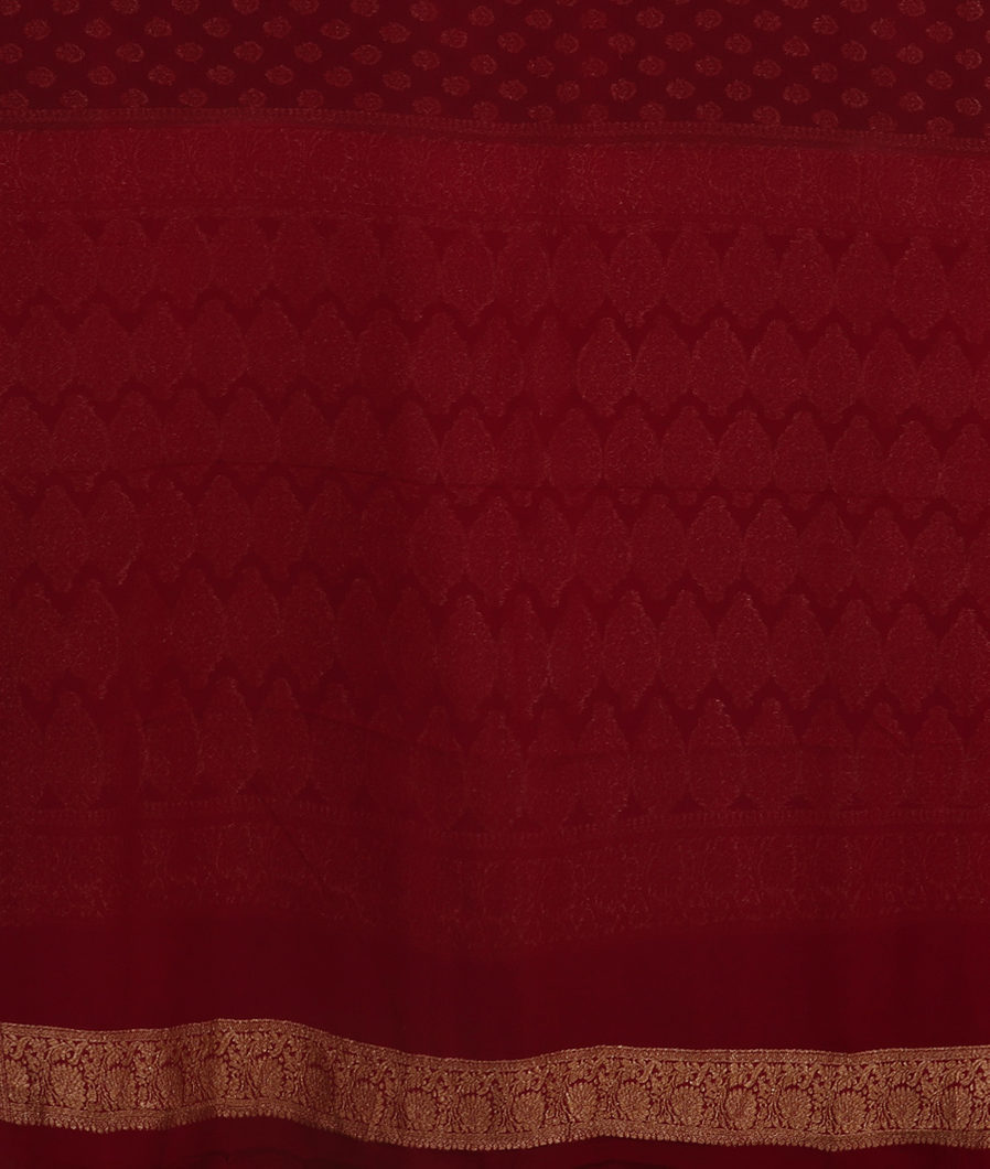 Green Banaras Georgette Silk Saree T3528353