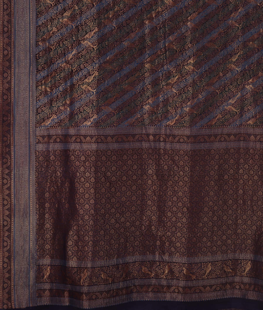 Blue Mysore Silk Saree T3525864