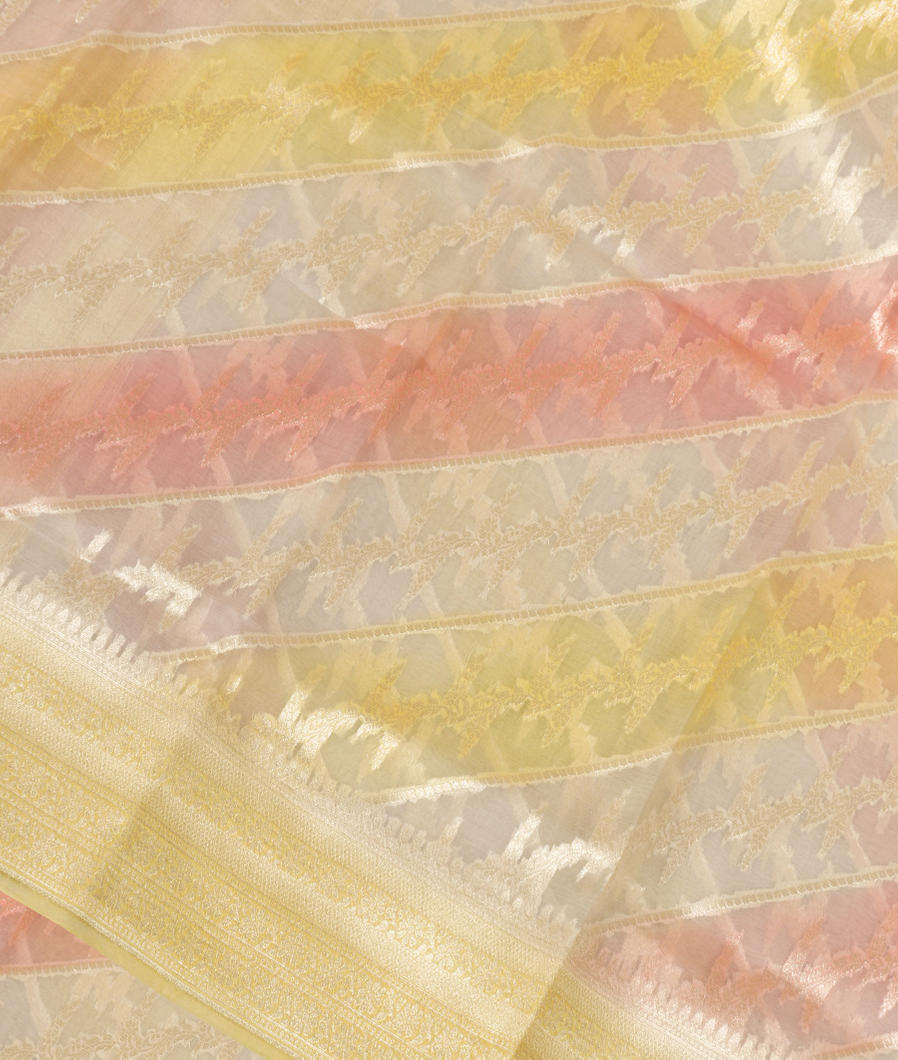 Multicolour Woven Organza Saree T352934-image