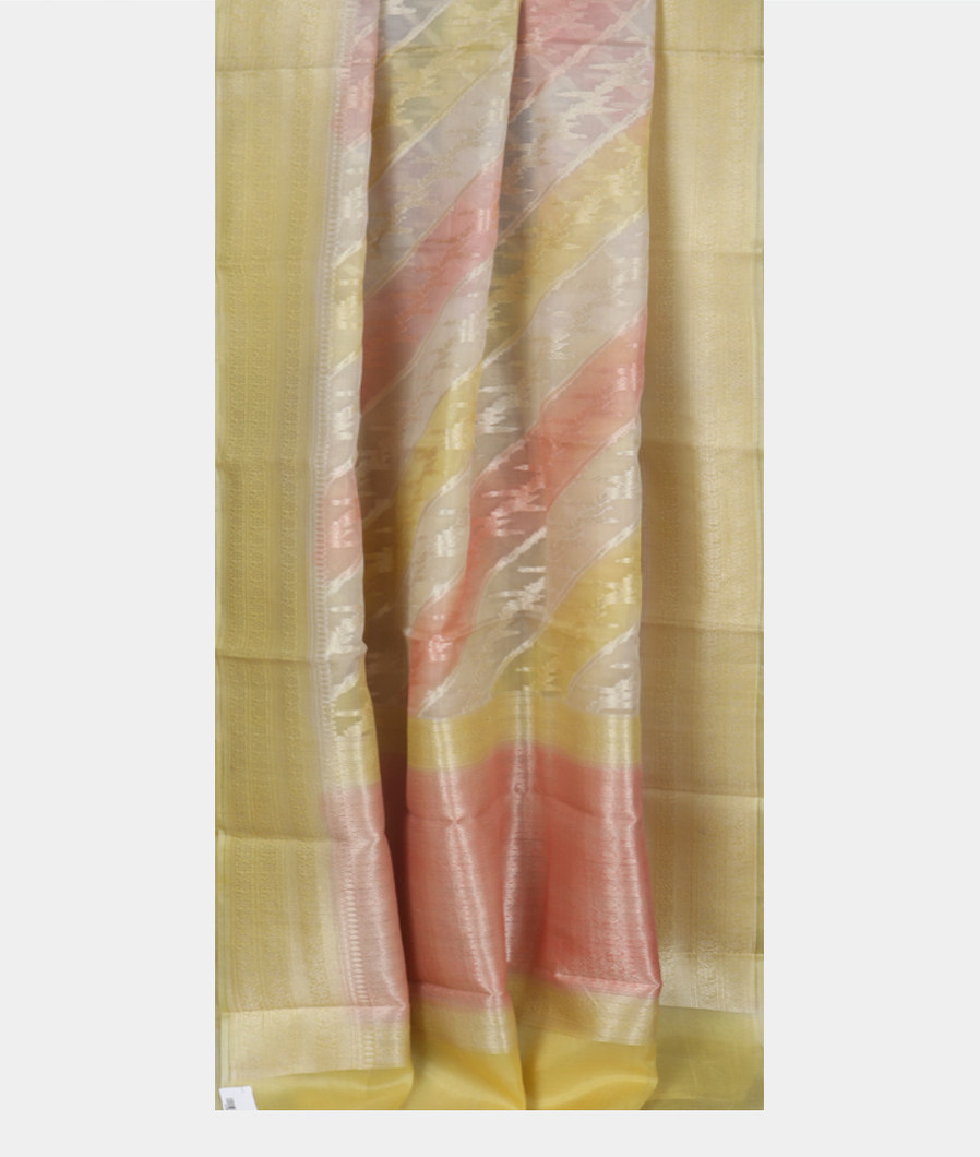 Multicolour Woven Organza Saree T3529342