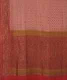 Peach Banaras Georgette Silk Saree T3529414