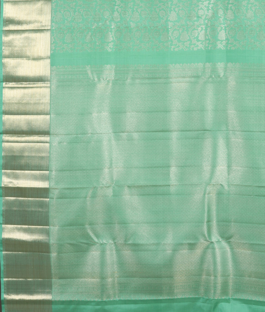 Green Handwoven Kanjivaram Silk Saree T3595094
