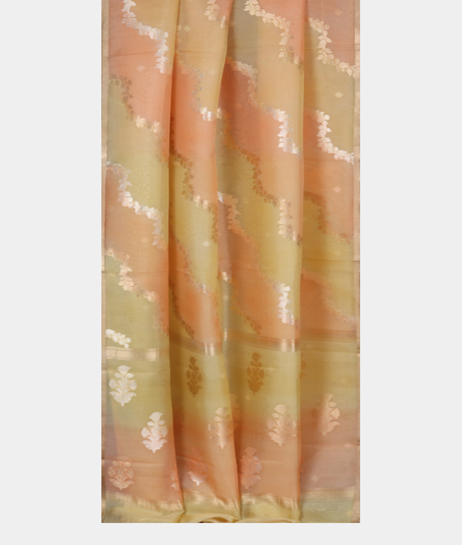 Multicolour Woven Organza Saree T3554532