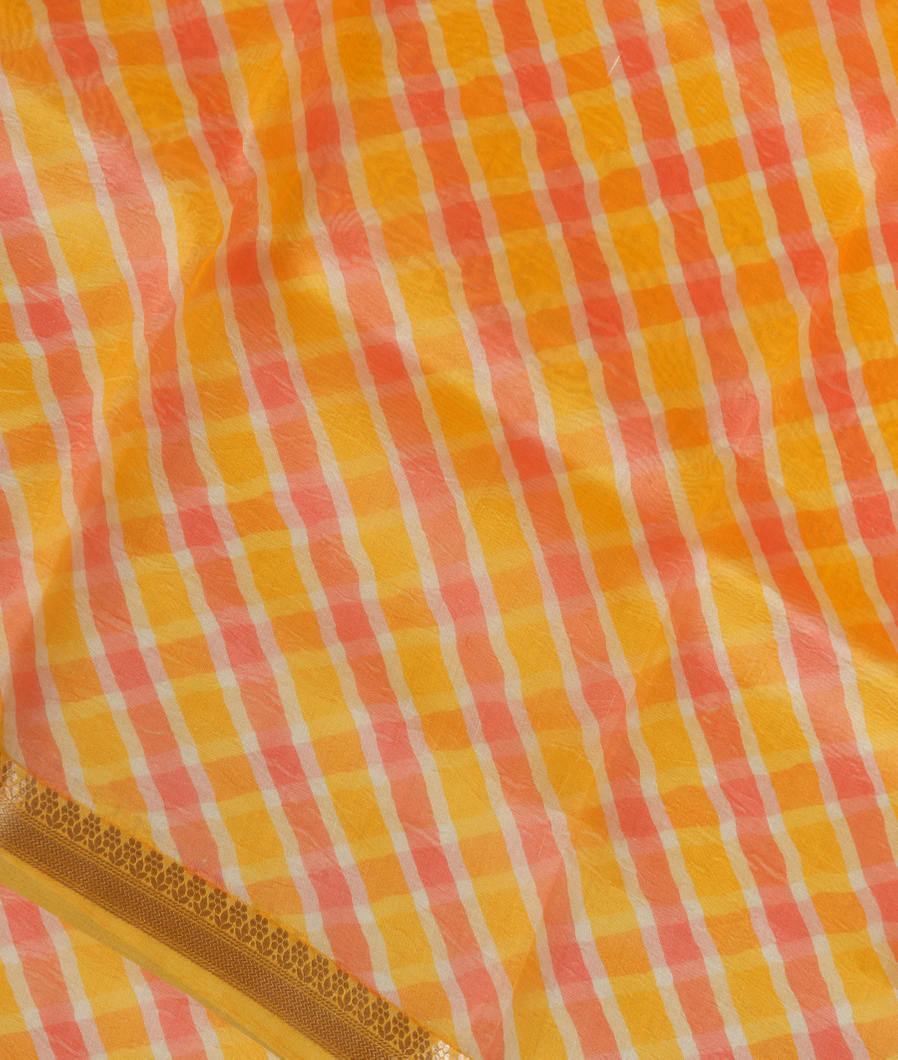 Yellow Kora Organza Printed Saree T355457-image