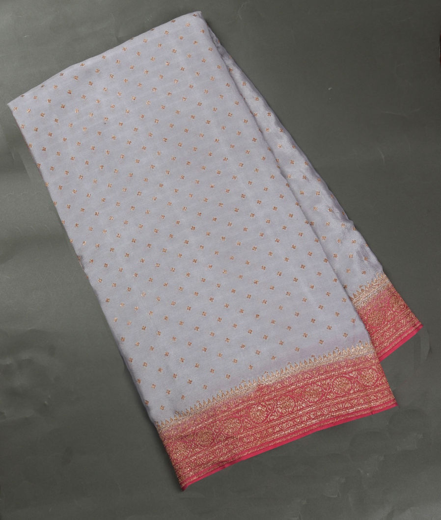 Grey Crepe Silk Saree T346478-image