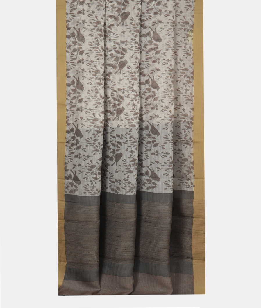 White Kota Cotton Saree T3548912