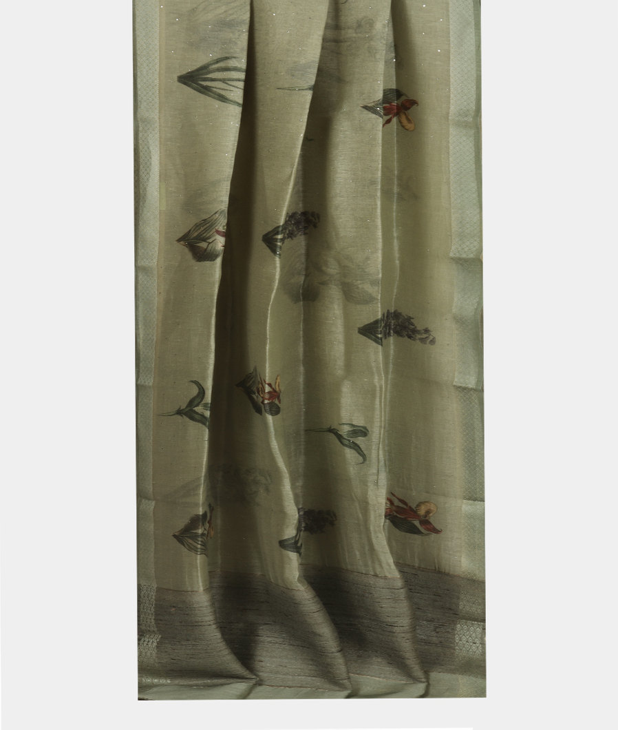 Green Tussar Printed Saree T3525672