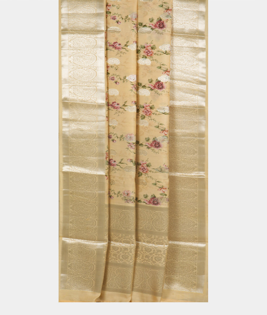 Light Yellow Chaniya Silk Saree T3533122