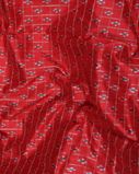 Red Ikat Silk Saree T3572085