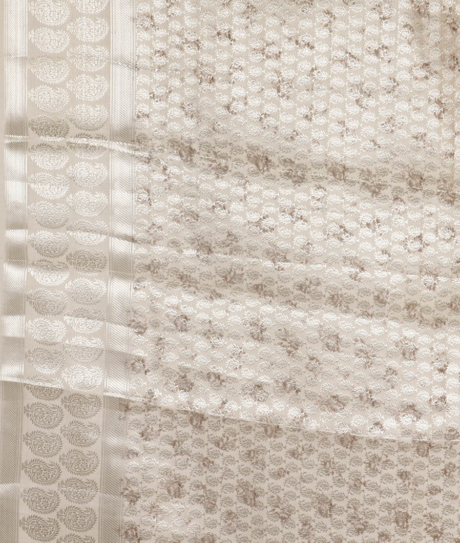 Cream Chaniya Silk Saree T3533113