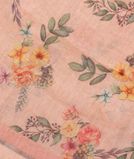 Pink Linen Printed Saree T3456231