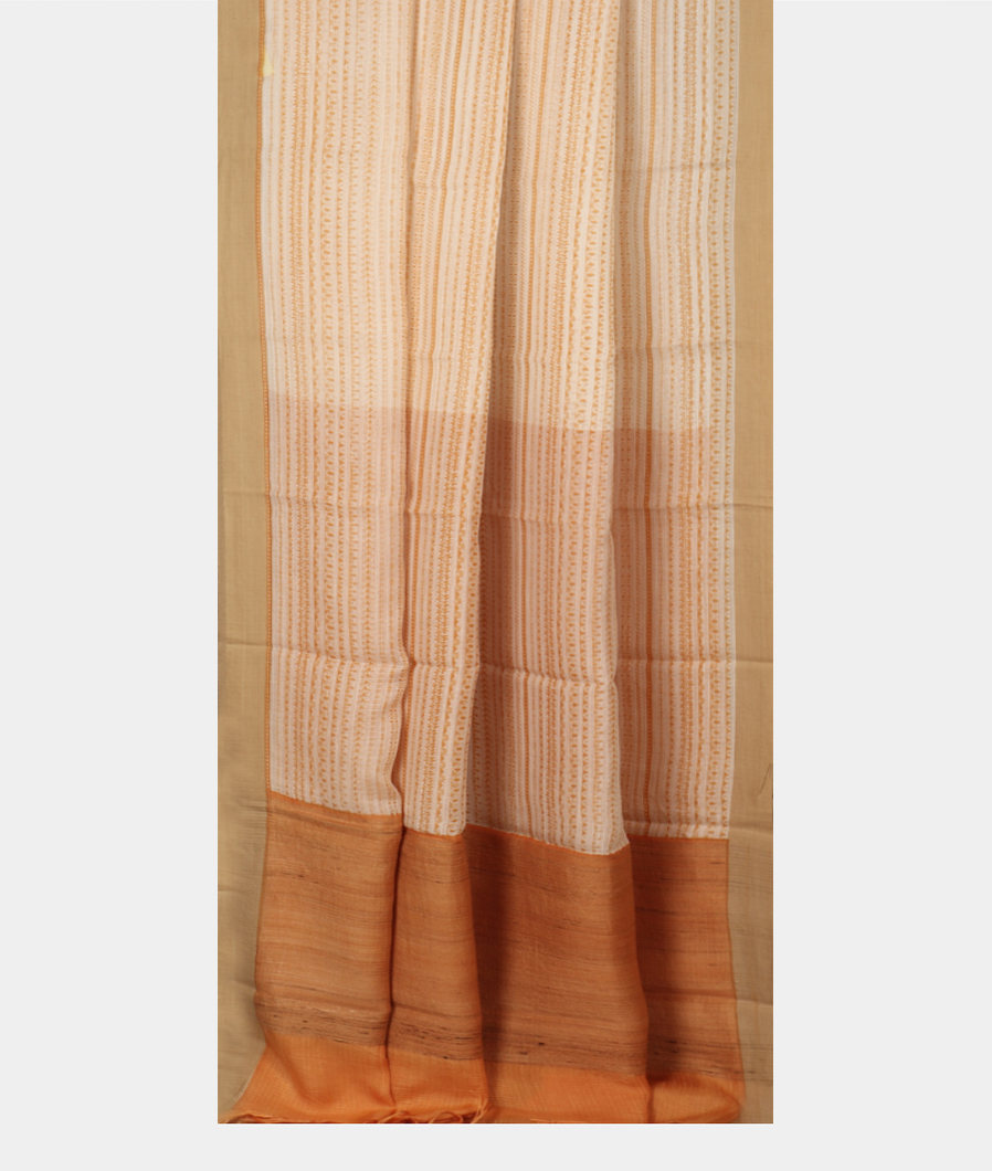White Kota Cotton Saree T3085072