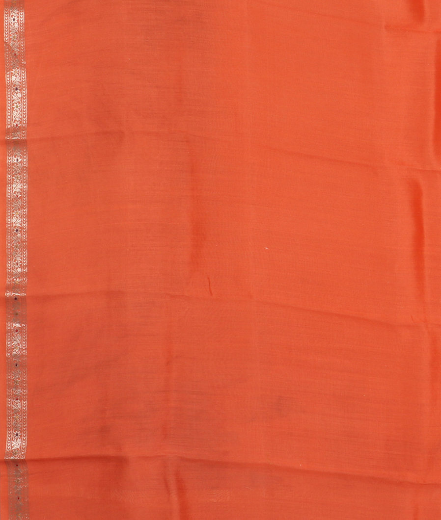 Peach Kora Organza Printed Saree T3545503