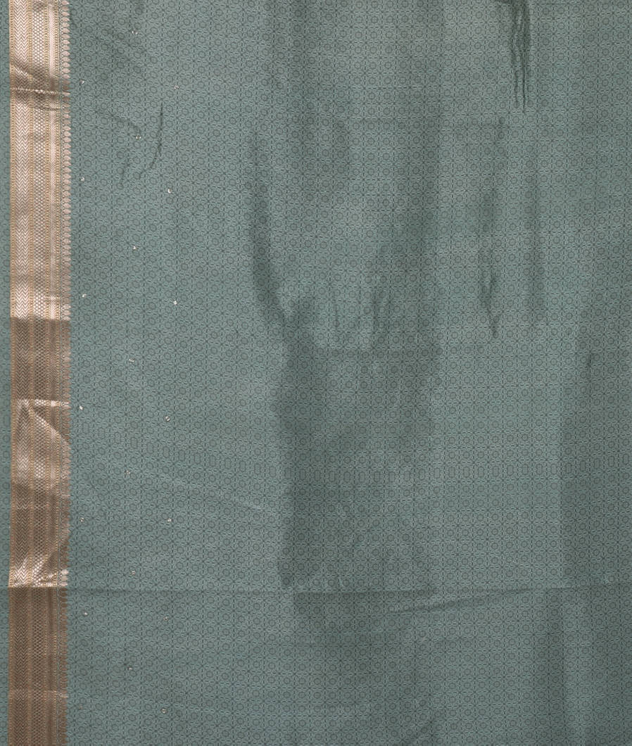 Blue Kora Organza Embroidery Saree T3541853