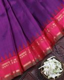 Purple Gadwal Silk Saree T3571073