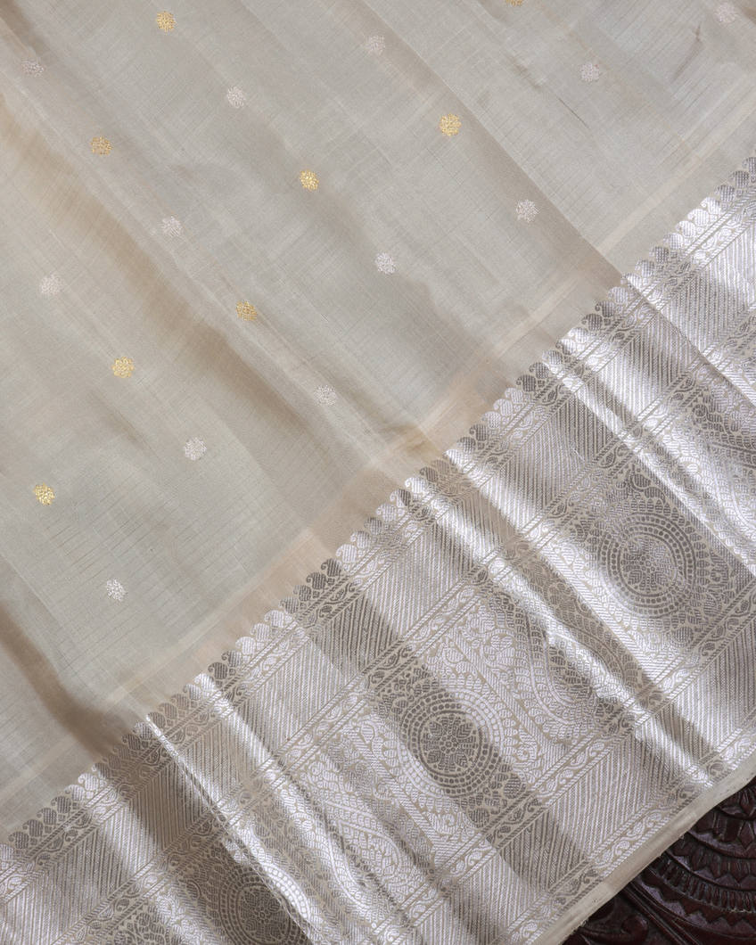 Grey Gadwal Silk Saree T3587744