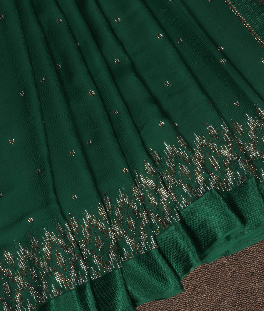 Green Chiffon Silk Saree T334903-image