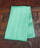 Turquoise Green Handwoven Kanjivaram Silk Blouse T3332361