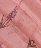 Pink Linen Printed Saree T3525641