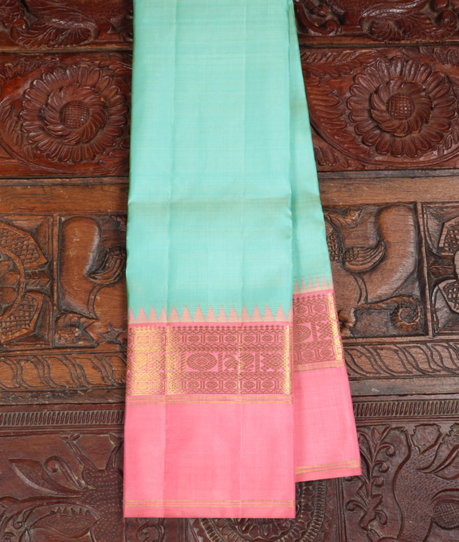 Powder Blue Handwoven Kanjivaram Silk Saree T349581-image