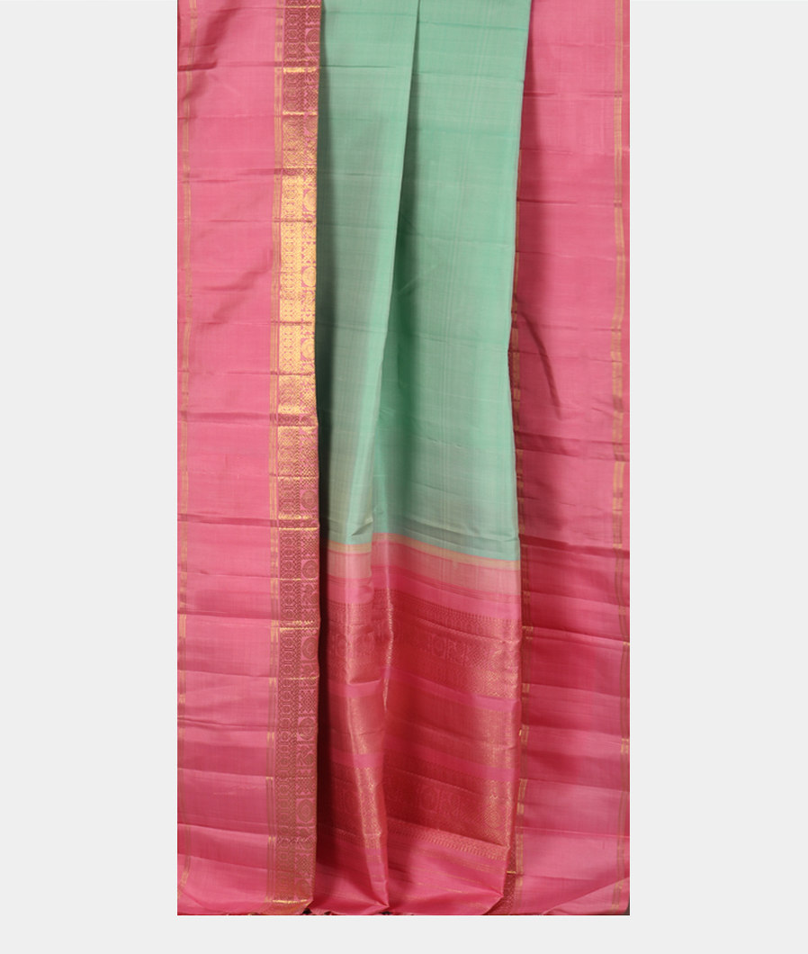 Powder Blue Handwoven Kanjivaram Silk Saree T3495812