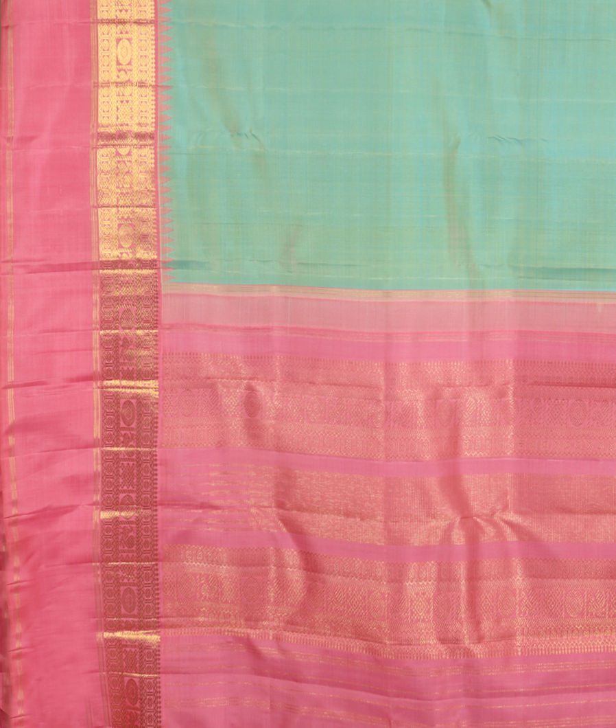 Powder Blue Handwoven Kanjivaram Silk Saree T3495814