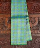 Green and Blue Handwoven Kanjivaram Silk Saree T1242281