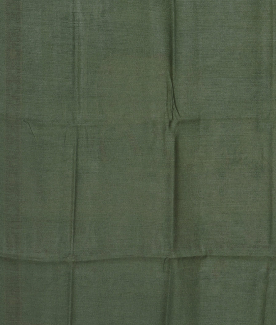 Green Tussar Printed Saree T3541313