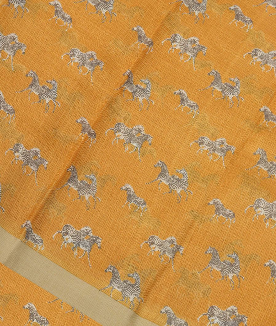 Yellow Kota Cotton Saree T354941-image