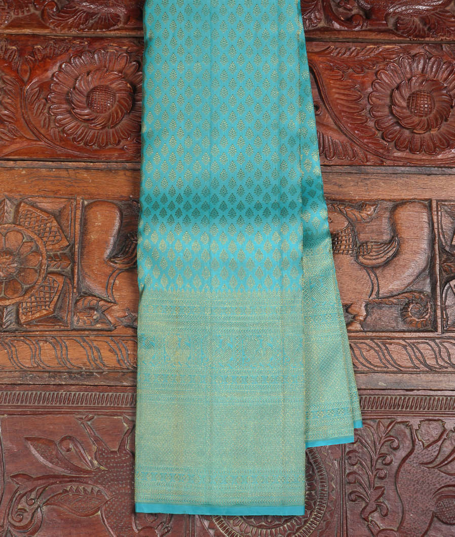 Blue Handwoven Kanjivaram Silk Saree T324637-image
