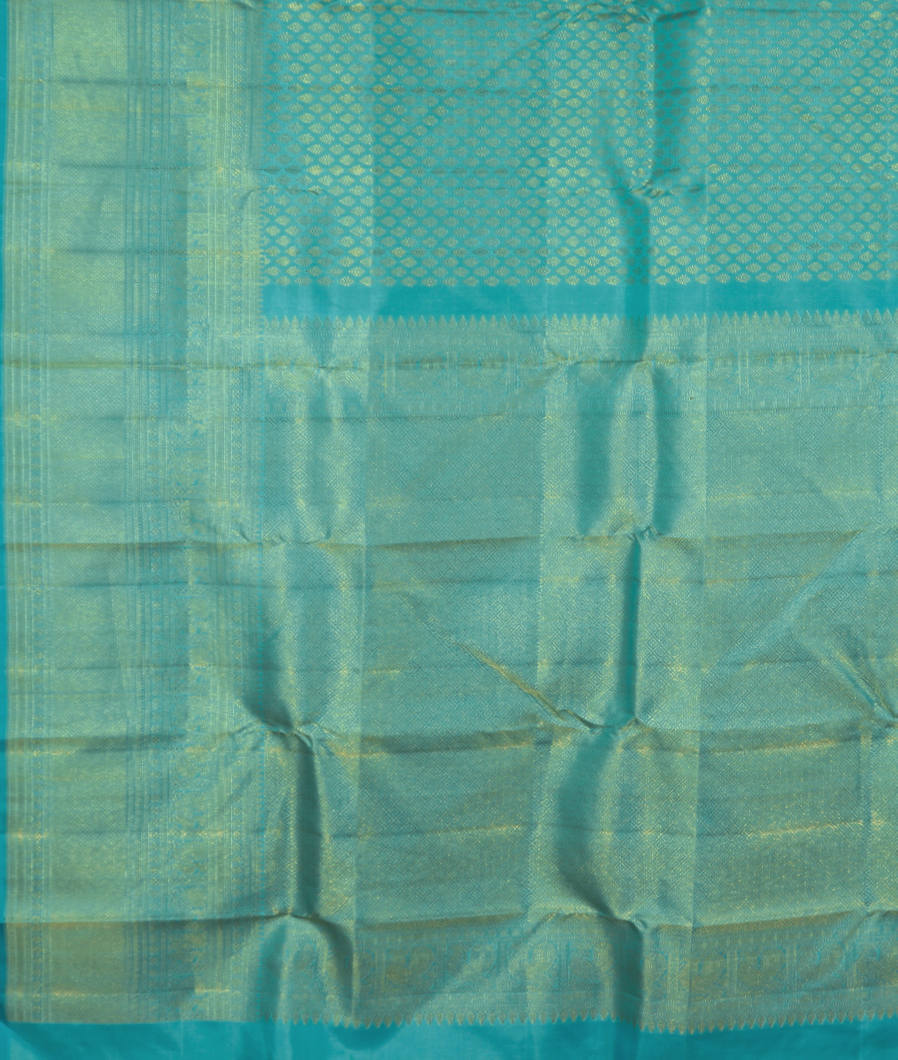 Blue Handwoven Kanjivaram Silk Saree T3246374