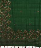 Green Tussar Embroidery Saree T3560564