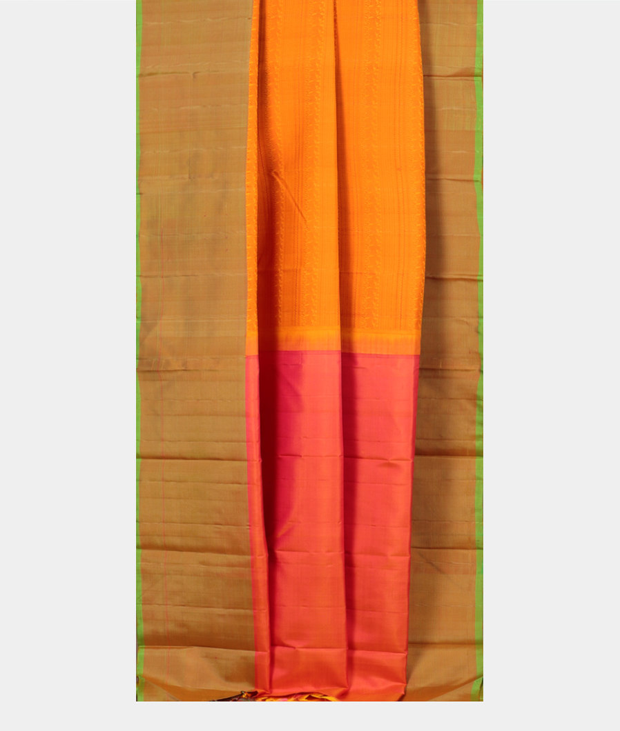 Yellow Handwoven Kanjivaram Silk Saree T3504402