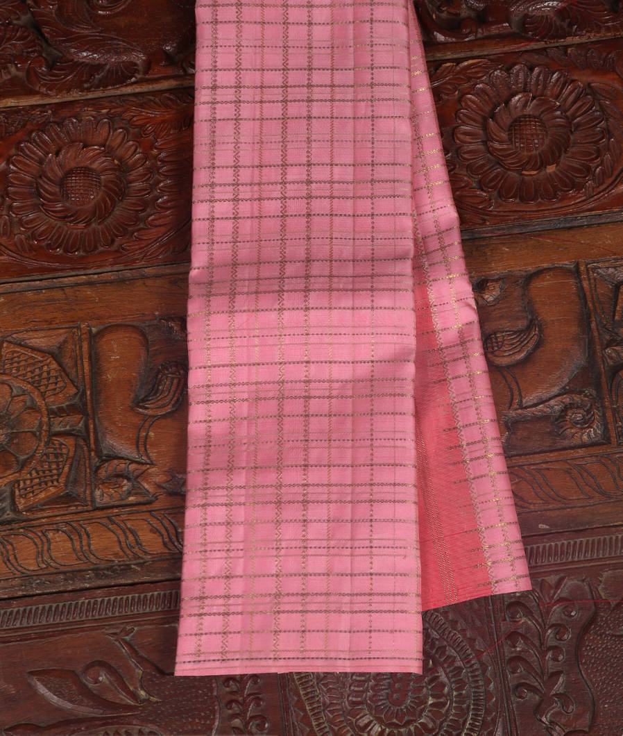 Pink Handwoven Kanjivaram Silk Saree T256155-image
