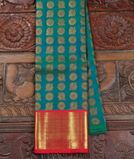 Peacock Green Handwoven Kanjivaram Silk Pavadai T3607141