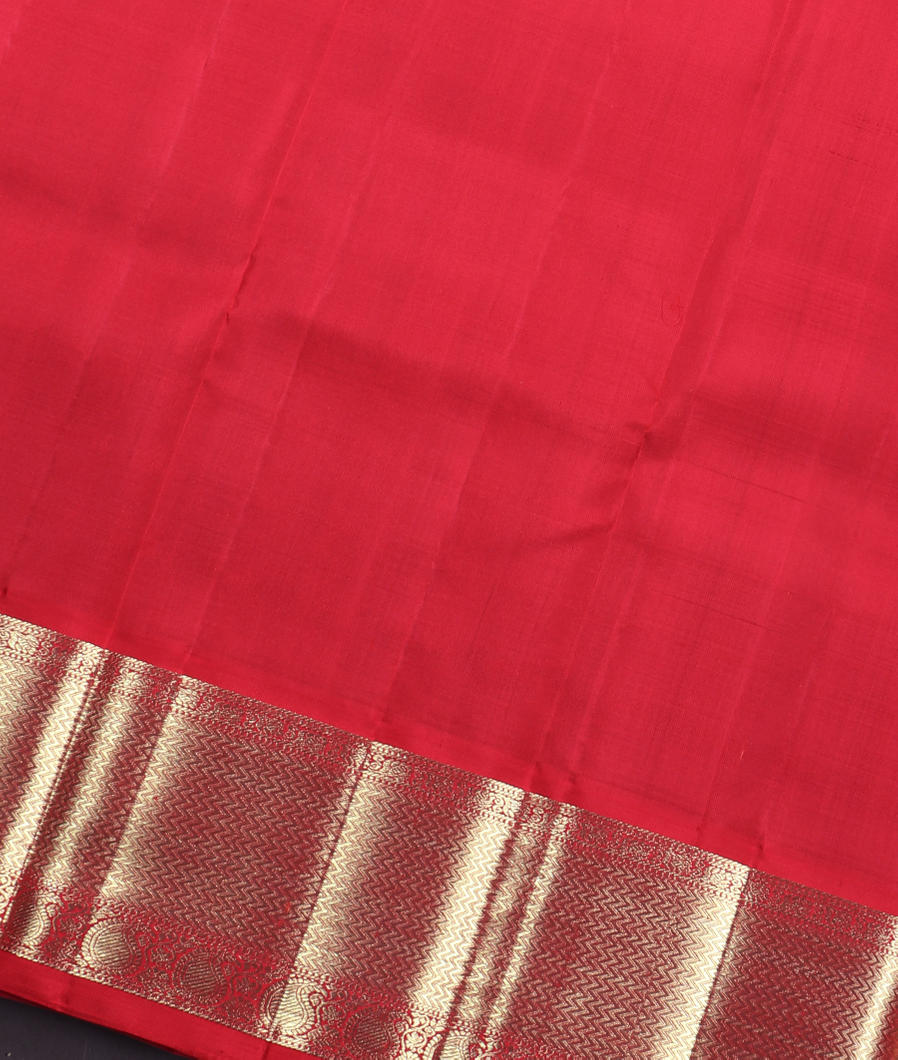 Peacock Green Handwoven Kanjivaram Silk Pavadai T3607142