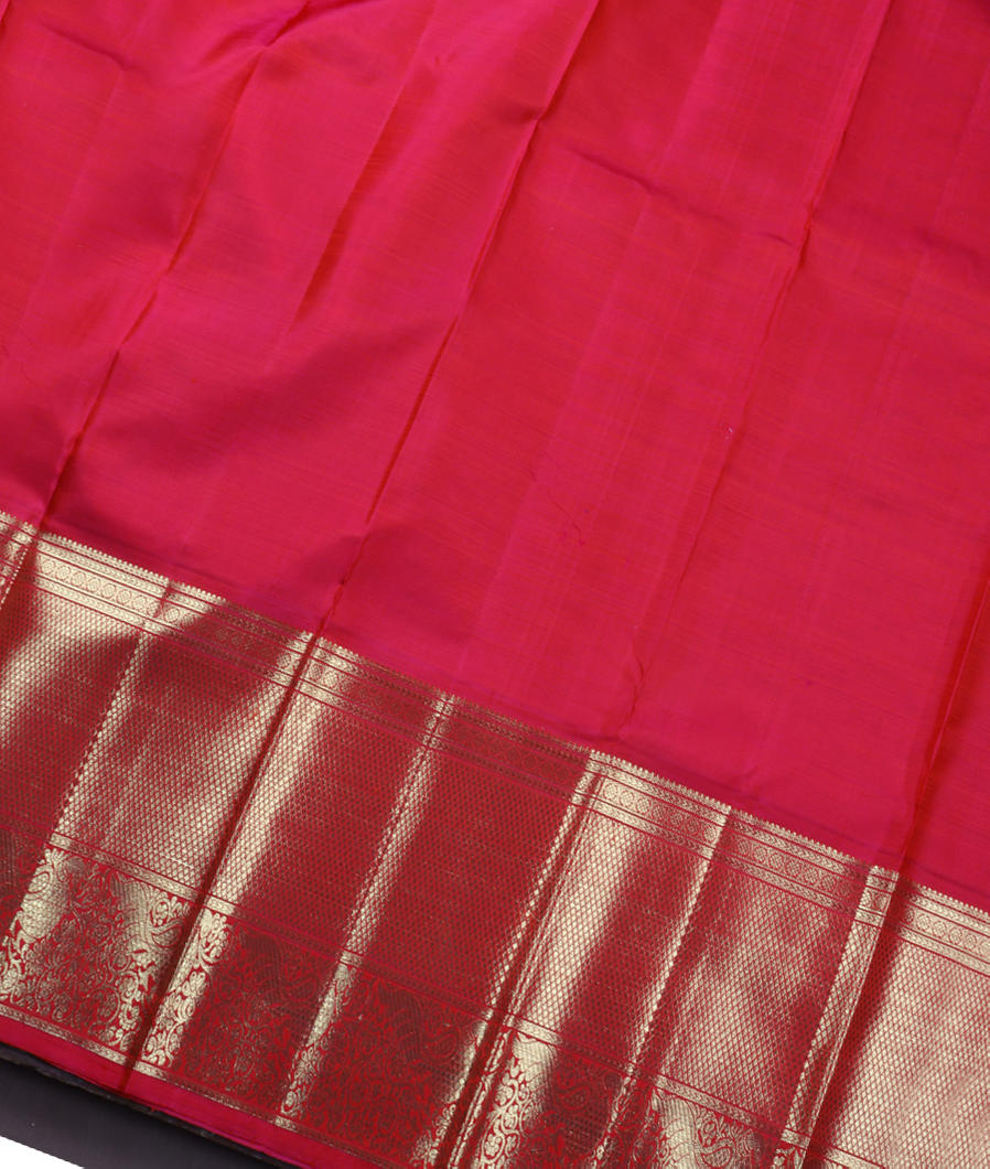 White Handwoven Kanjivaram Silk Pavadai T3607192