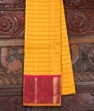 Yellow Handwoven Kanjivaram Silk Pavadai T3607431
