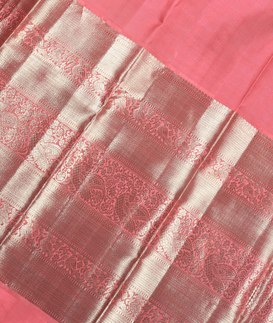 Grey Handwoven Kanjivaram Silk Pavadai T3607452