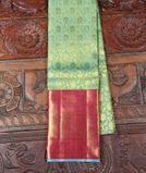 Green Handwoven Kanjivaram Silk Pavadai T3607281