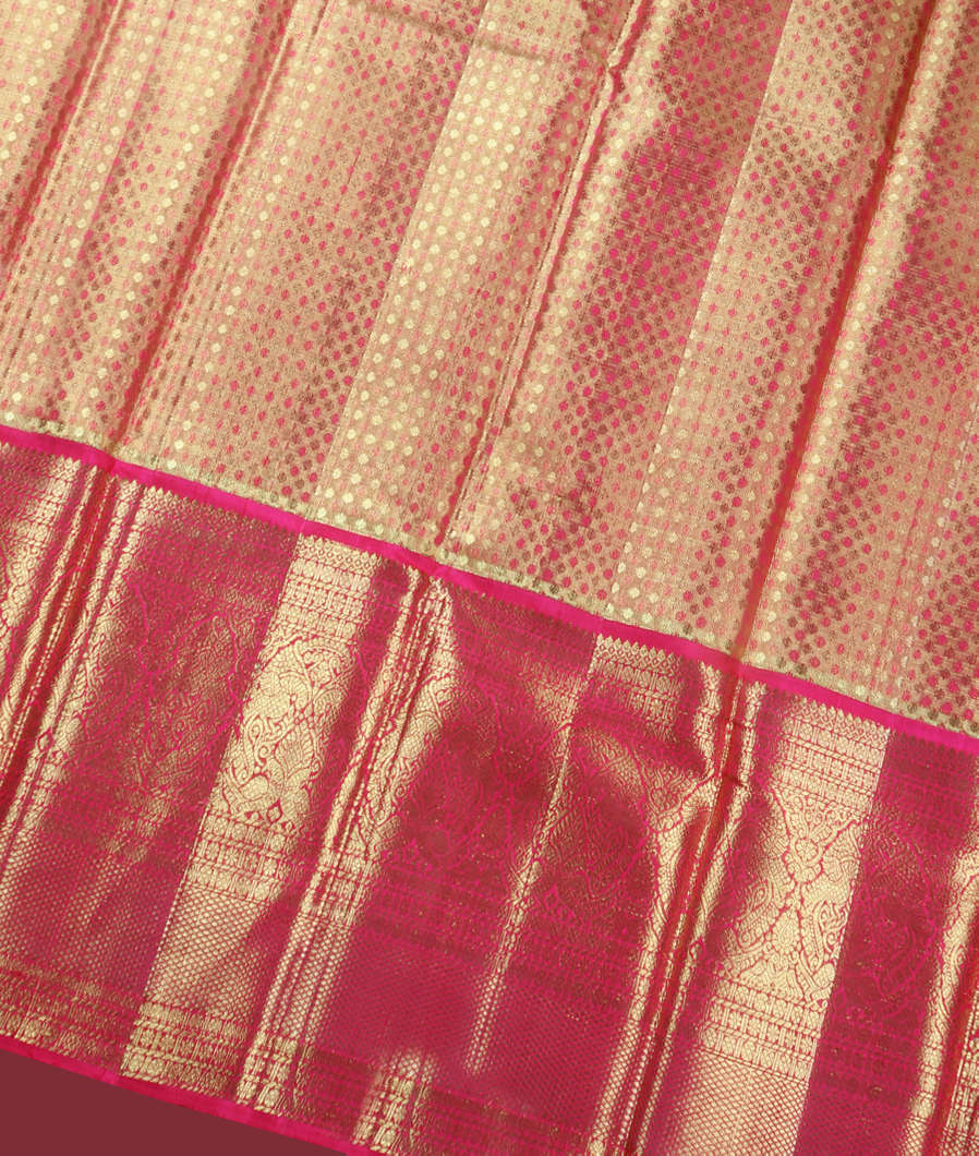 Green Handwoven Kanjivaram Silk Pavadai T3607692