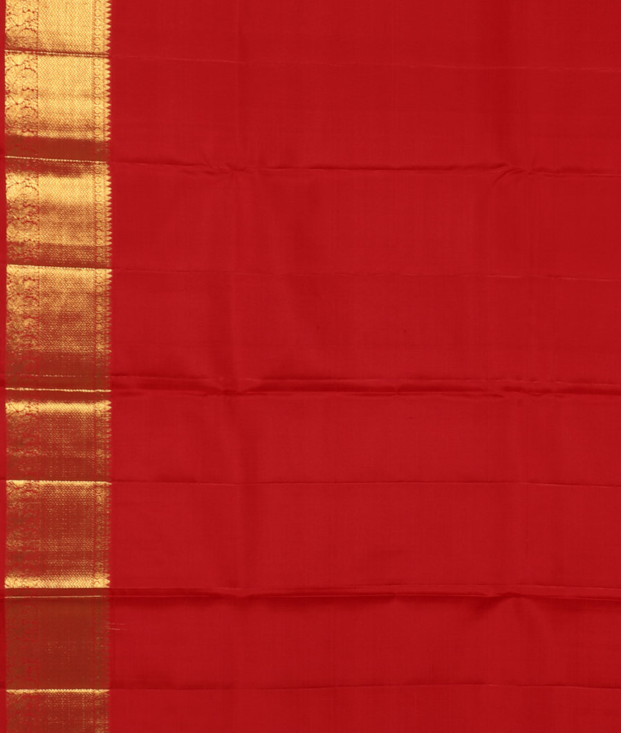 Red Handwoven Kanjivaram Silk Saree T3459793