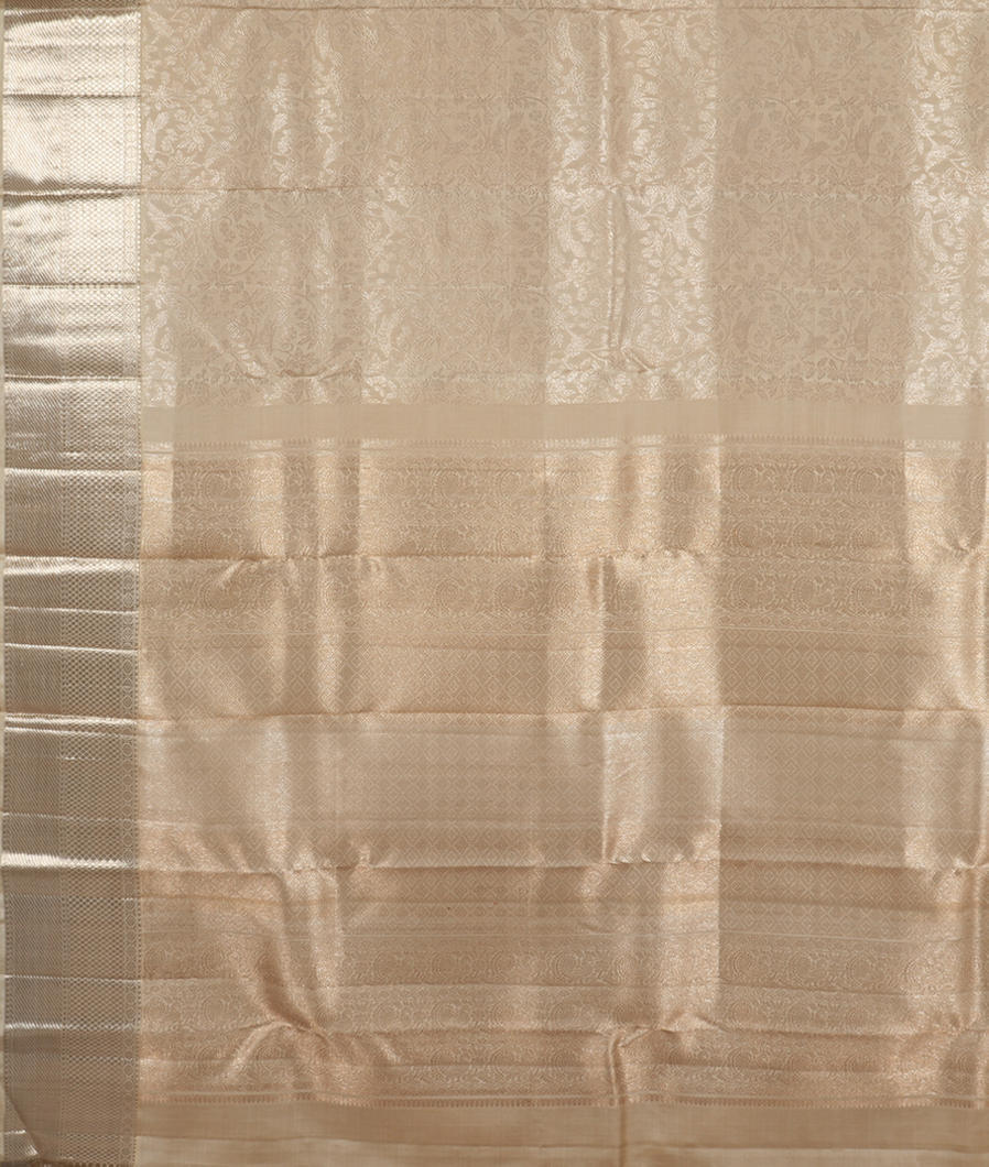 Cream Handwoven Kanjivaram Silk Saree T3401624