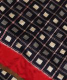 Midnight Blue Ikat Silk Saree T3582901