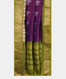 Purple Ikat Silk Saree T3582752